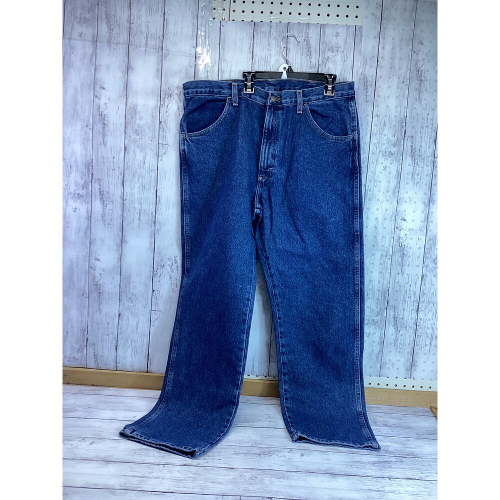 Rustler Regular Fit Straight Leg Denim Jeans Mens blue 38x30